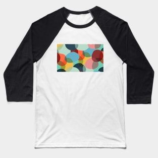 Overlaying Colorful Circles Baseball T-Shirt